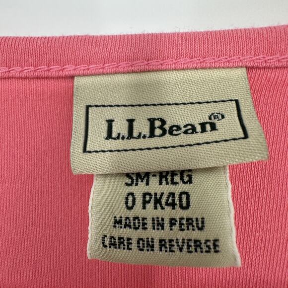 LL Bean Cardigan Sweater Womens Small Pink Button Front 100% Supima Cotton Top - Picture 5 of 9